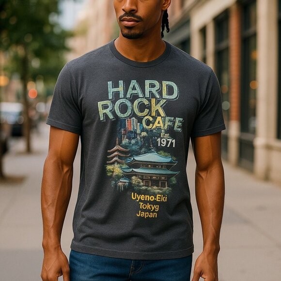 Vintage Other - VINTAGE Y2K HARD ROCK CAFE JAPAN Graphic Tee M Limited Edition RARE Band Skate